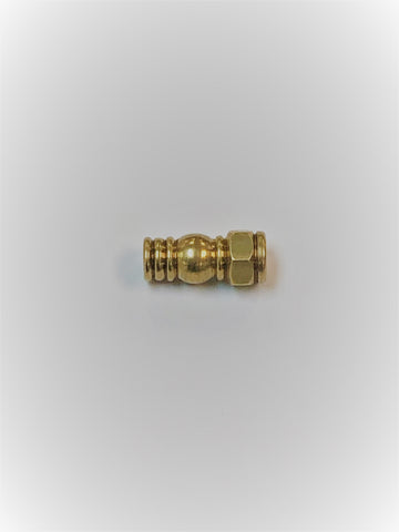 5/16" Hex Ring Nut  .720" Long - Open End  Currently Available in Raw Brass Finish