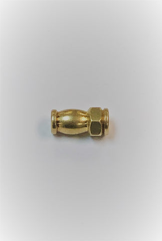 5/16" Hex Belly Nut  .635" Long - Open End  Currently Available in Raw Brass Finish