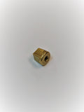 Dobson Style Nut - 5/16" Square  Available in a Nickel Plated or Raw Brass finish  .375" Long, .420 Diameter Round